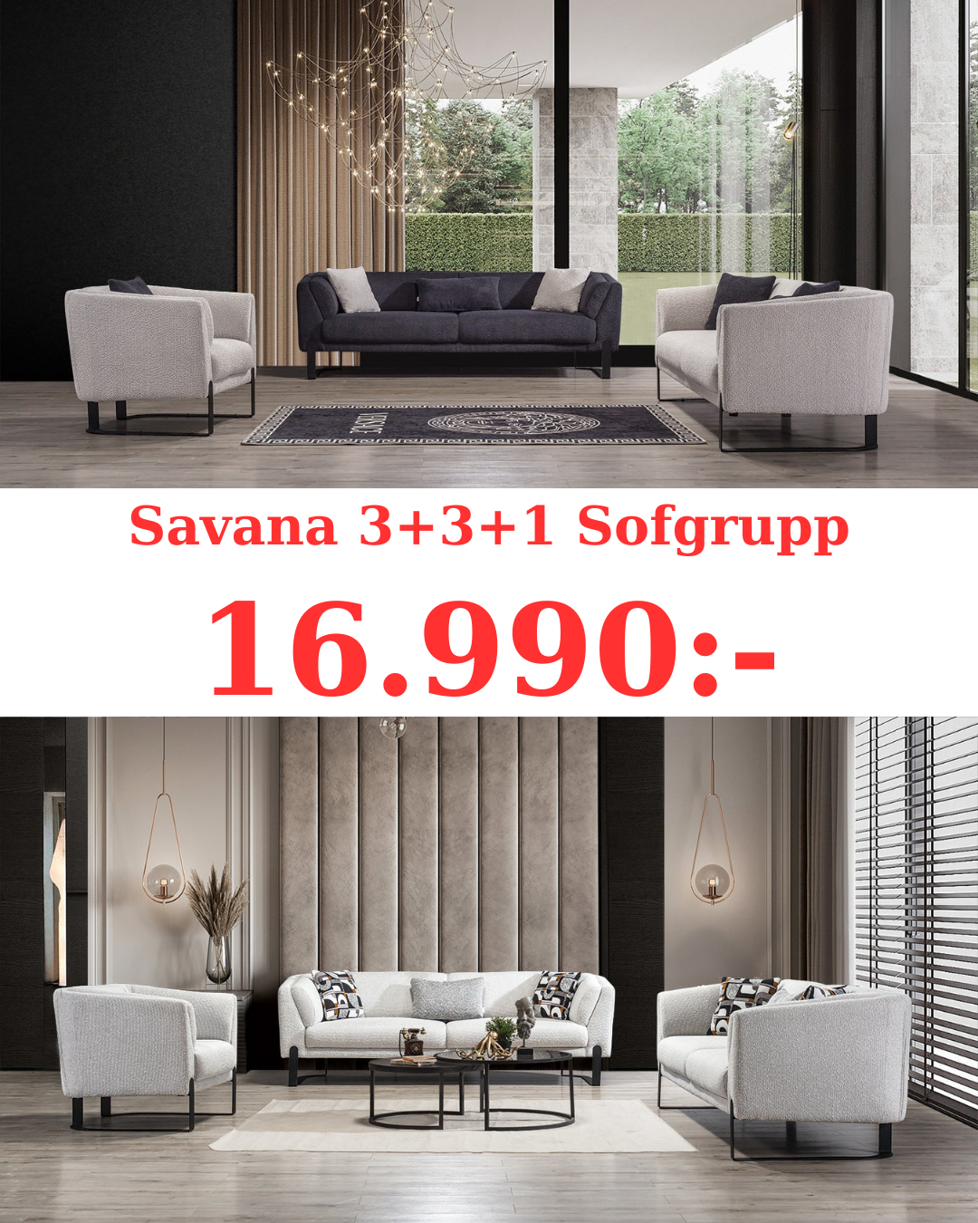 Savana 3+3+1 Soffgrupp