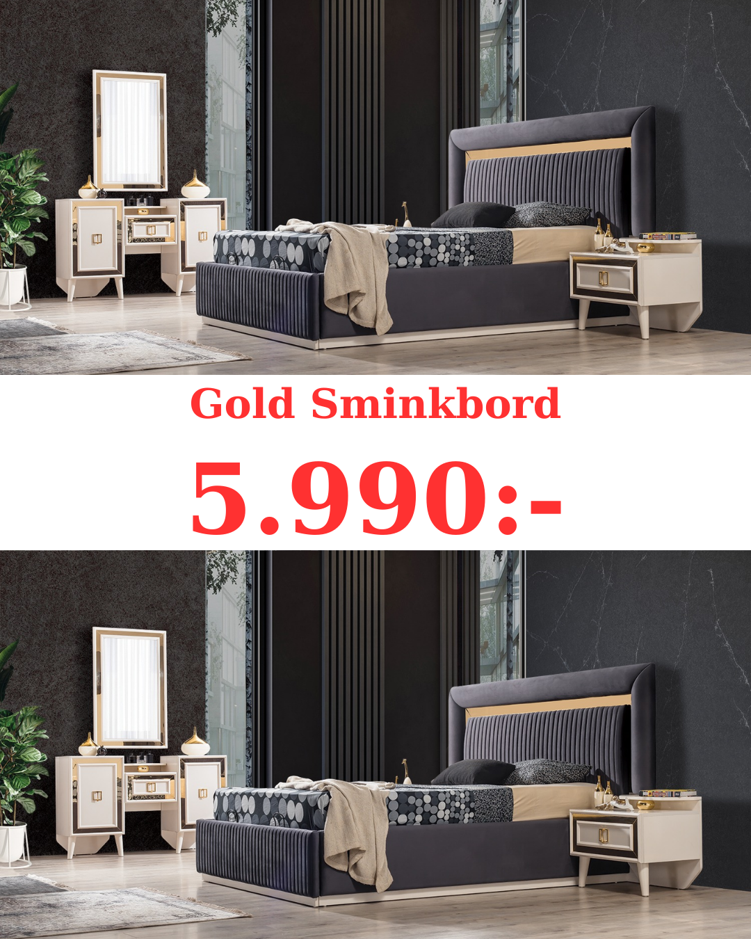 Gold Sminkbord