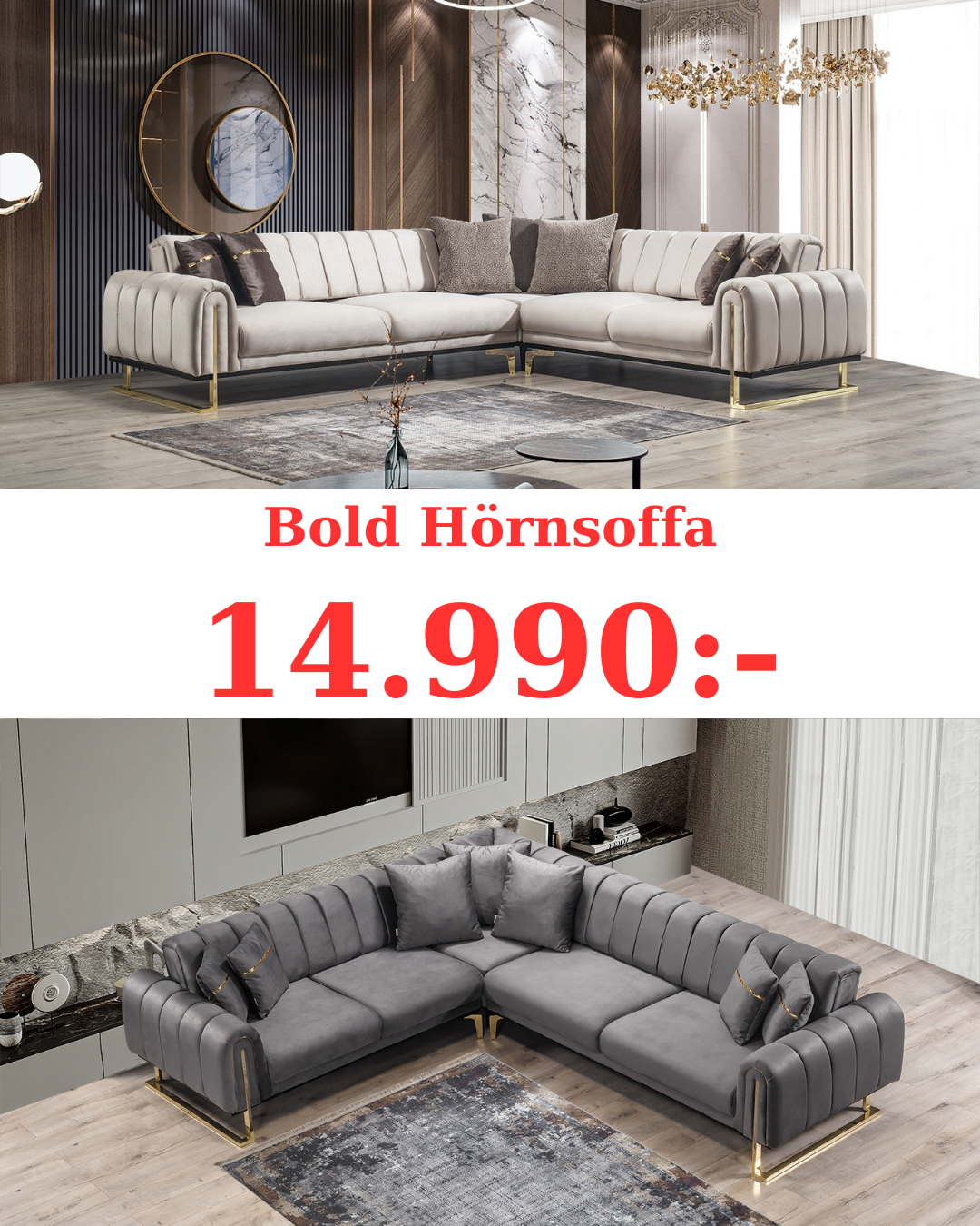 💥Bold Corner Sofa ⏳Exklusivt erbjudande -Leverans idag| Endast 4 kvar