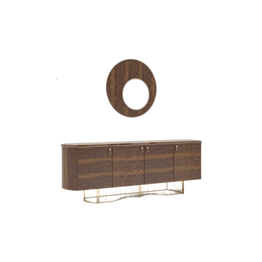 خزانة جانبية مع مرآة واحدة