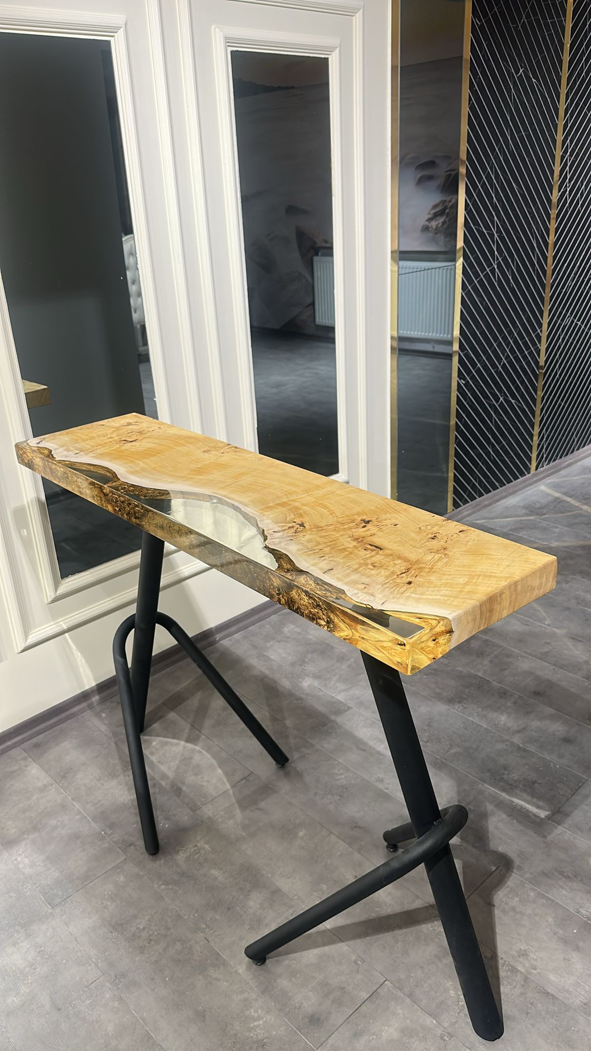 Epoxy Vardagsrumsset - (Matbord - Bänk - Sidobord - Avlastningsbord)