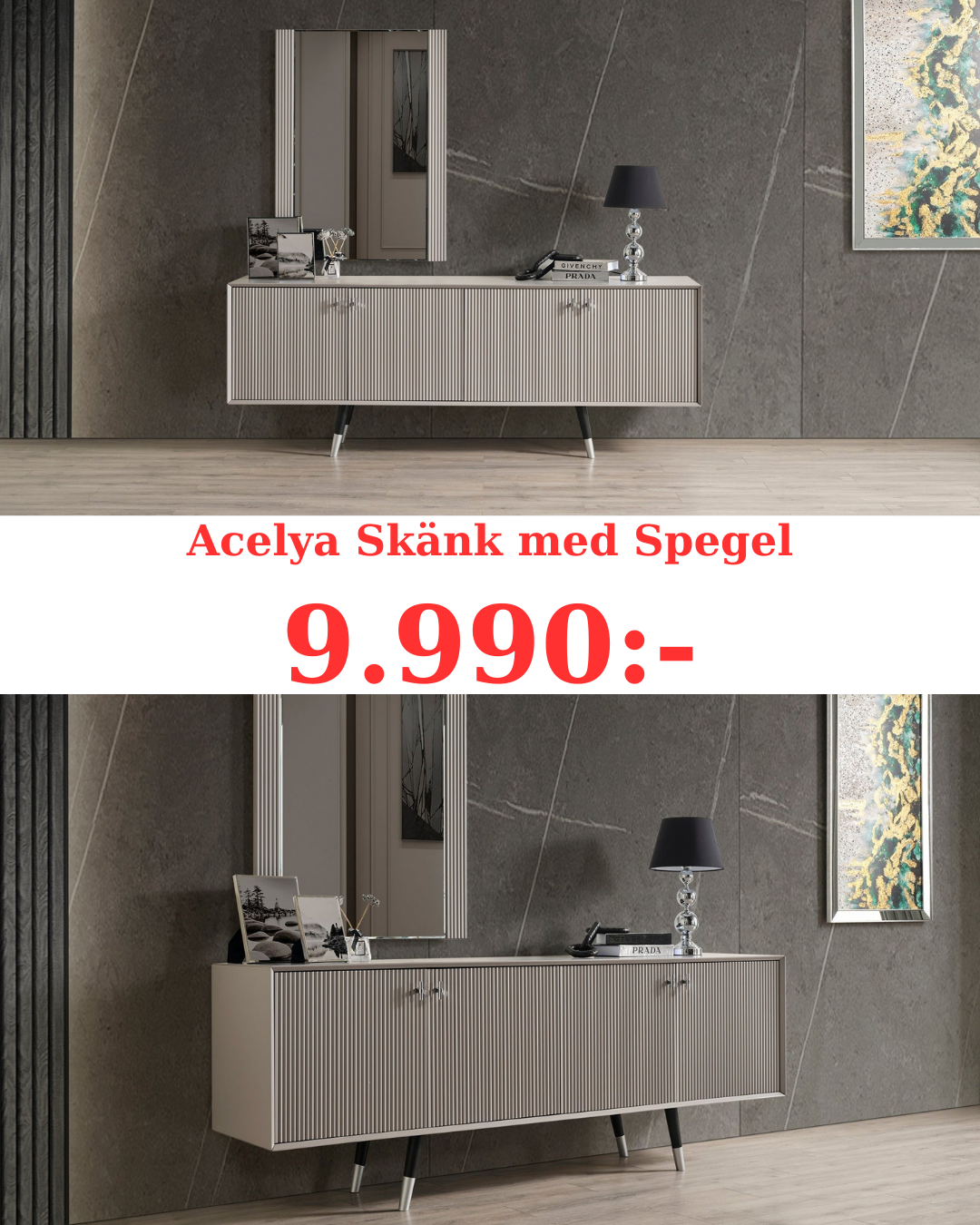 Acelya Skänk med Spegel