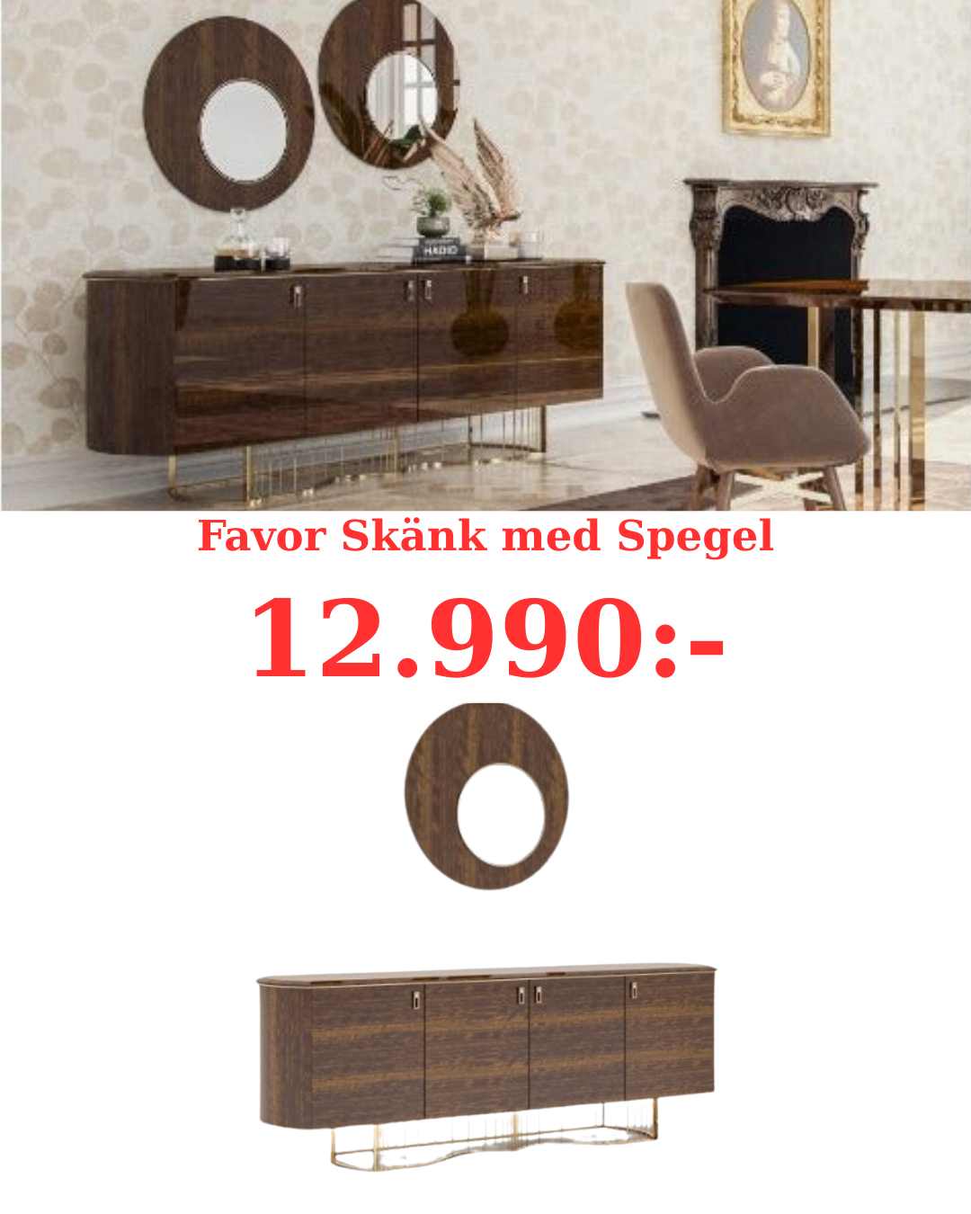 Favor Skänk med 1 st Spegel