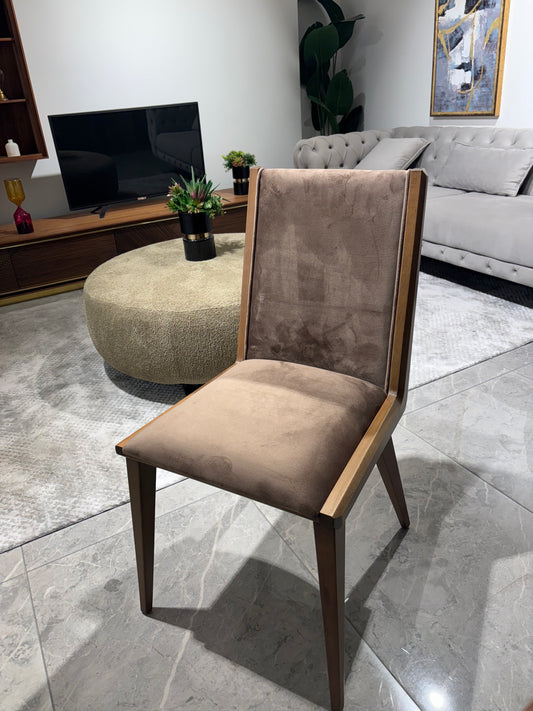 Ewos 6 Stolar - Brun med Trä Ben