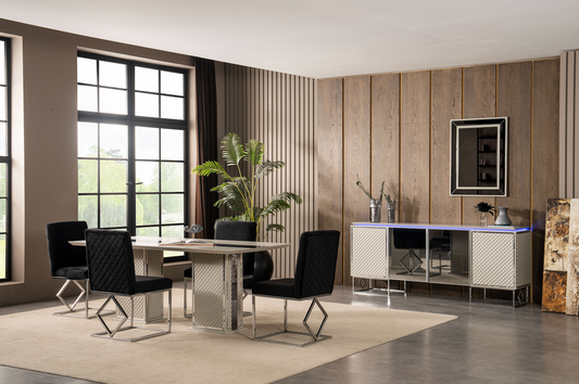 Paris Matgrupp - Matbord med 6 stolar