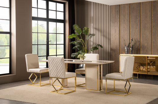 Paris Matbord med Aura 6 Stolar