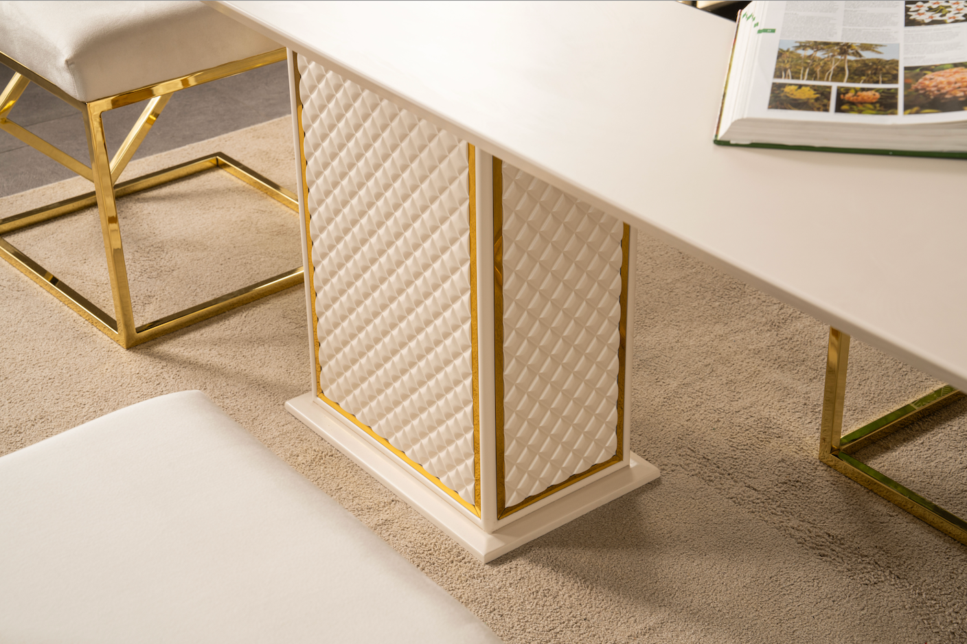 Paris Dining Table with Aura 6 Chairs