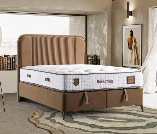 Selectum Säng-Huvudgavel-Madrass-Förvaring