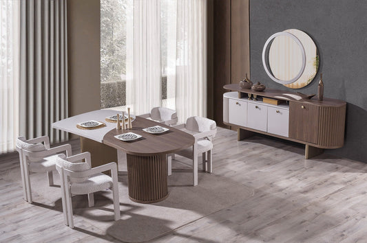 Rubato Matbord med 6 Stolar