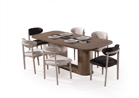 Santo Matgrupp - Matbord med 6 Stolar