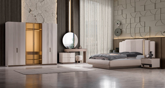 Santo Sovrumsset ( Säng+2 st Sängbord+ Sminkbord )