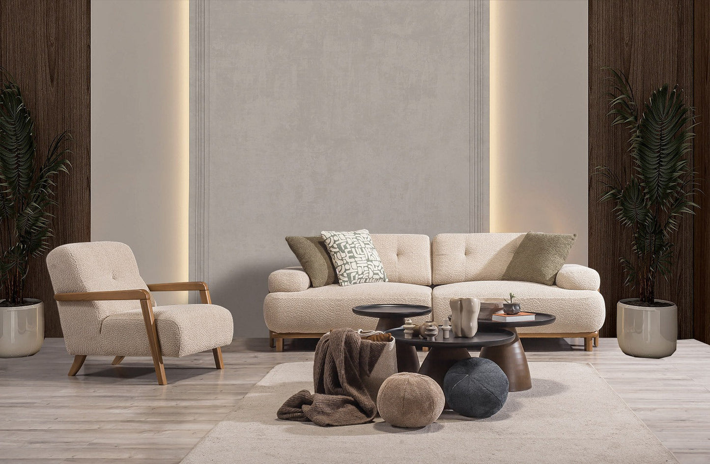 طقم أريكة باندا 3+3+1