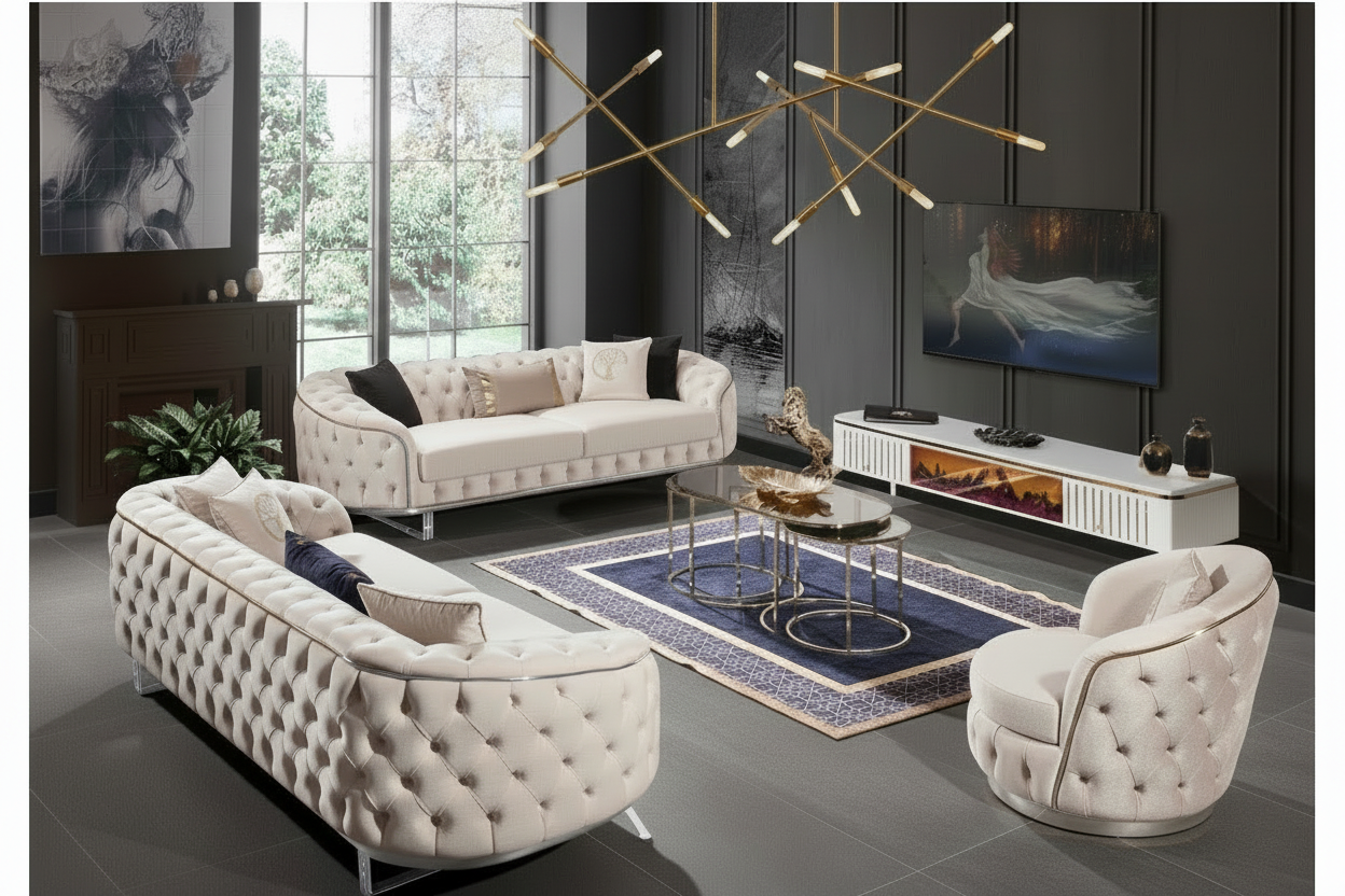 طقم أريكة جلوريا 3+3+1