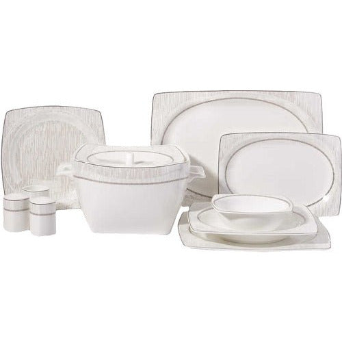 Korkmaz Bone 60 Delar Middagsset A8445 - LINE Furniture Group