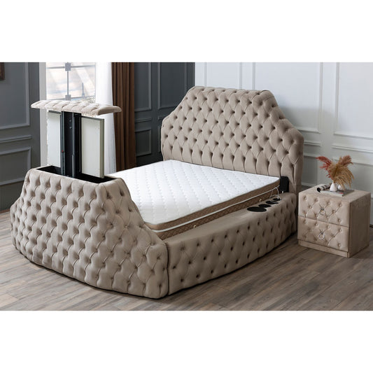 Lavenza Säng-Huvudgavel-Madrass-Tv Lift - LINE Furniture Group