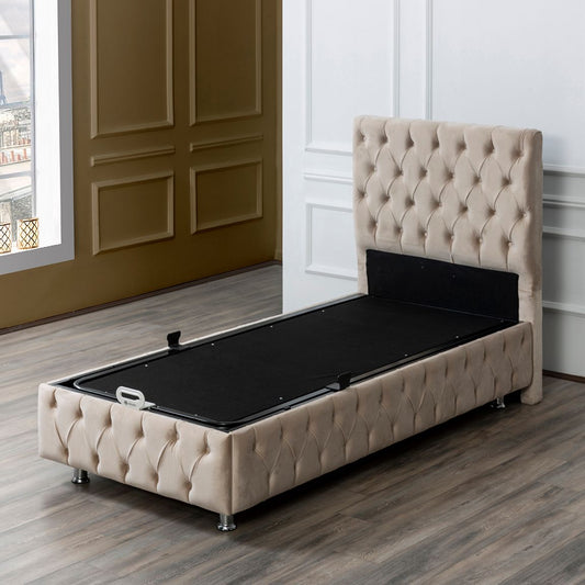 Pirlanta Säng-Huvudgavel-Madrass-Förvaring - LINE Furniture Group