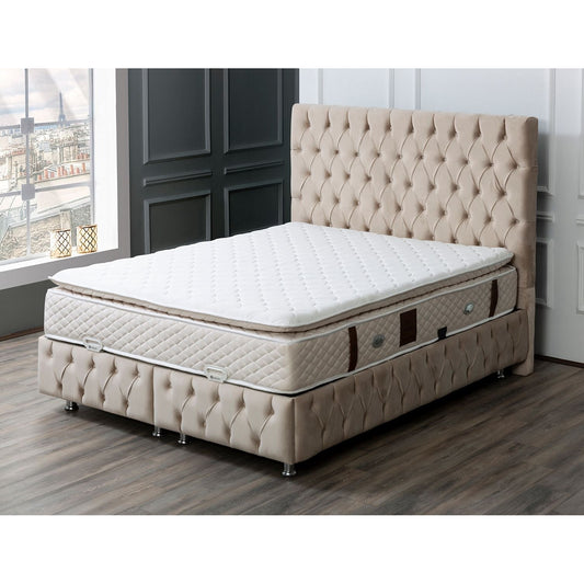 Pirlanta Säng-Huvudgavel-Madrass-Förvaring - LINE Furniture Group