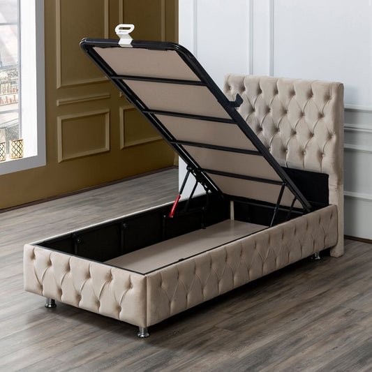 Pirlanta Säng-Huvudgavel-Madrass-Förvaring - LINE Furniture Group