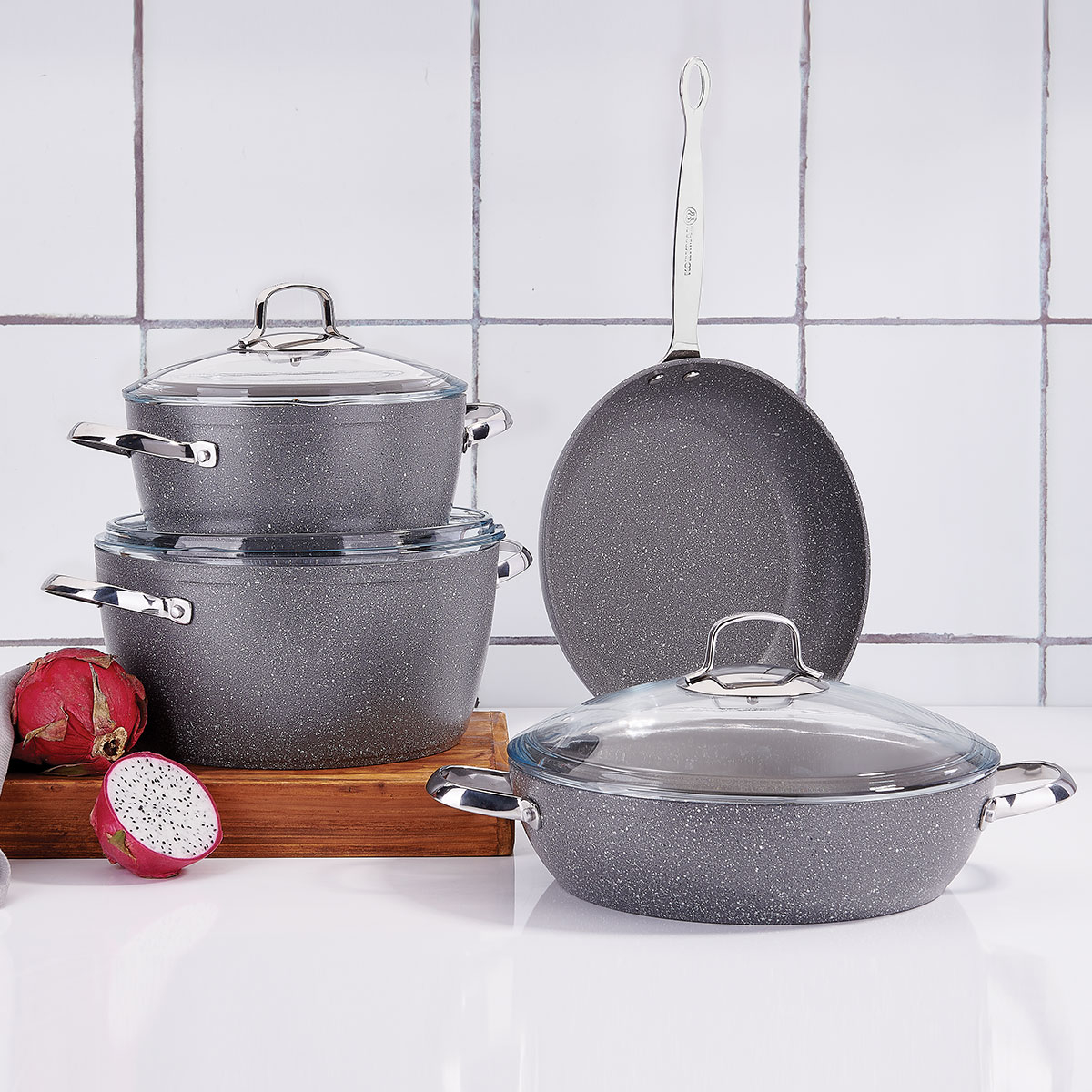 Korkmaz Nea 7 Delar Cookware A2892 - LINE Furniture Group