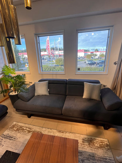 Tesla 3+3+1 Soffgrupp - 3 Sits Antracit Grå - 3+1 Grå Färg