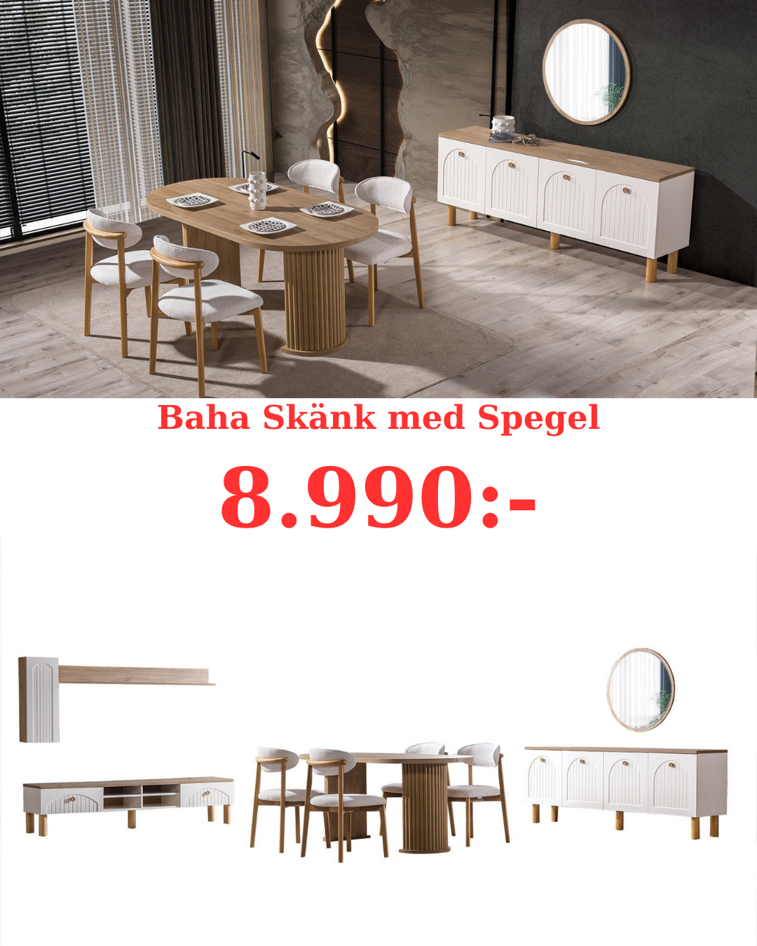 Baha Skänk med Spegel