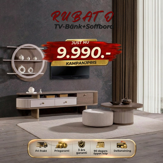 Rubato Tv-Bänk + Soffbord