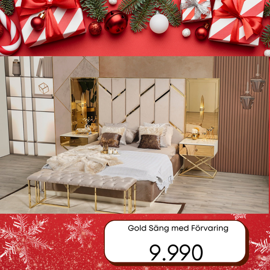 Gold Säng med Förvaring