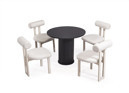 BAHA Rund Matgrupp 90 cm med 4 Avva Stolar