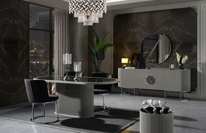 London Matbord med Ross 6 Stolar