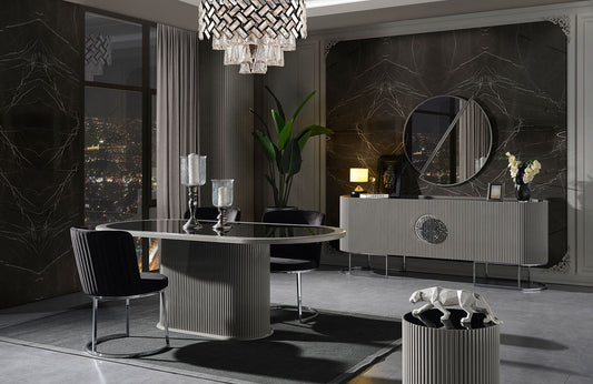 London Matbord med Ross 6 Stolar