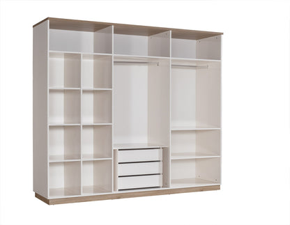 BAHA Sovrumsset (Säng + 2 Sängbord + Sminkbord + Garderob)