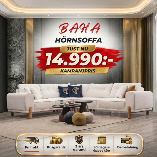 💥Baha Hörnsoffa ⏳Bohem stil-  Hämta idag | Endast 4 kvar