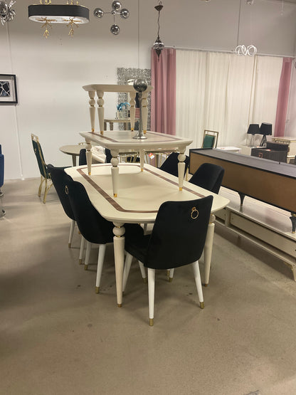 Inci Vardagsrumsset (Matbord+Soffbord+Sidobord) - Matbord med 6 St Kursan Stolar