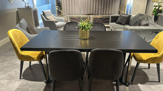 Ewos Arcadia Matgrupp - Matbord med 6 St Stolar – Line Furniture