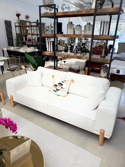 Baha 3+3+1 Soffgrupp - Teddy Tyg med Trä Ben