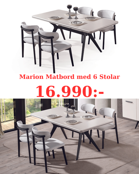 Marion Matbord med 6 Stolar