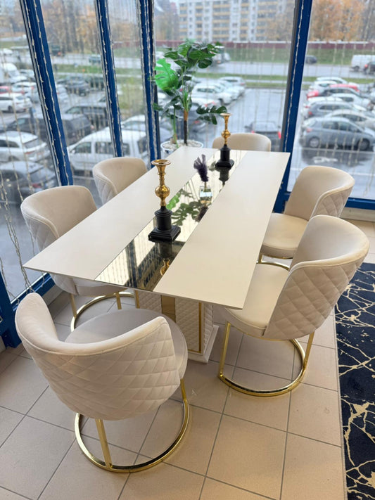 Erike Paris Matgrupp - Matbord med 6 st Stolar