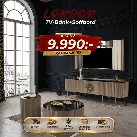 London TV-Bänk + Soffbord