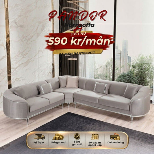 💥Pandora Hörnsoffa ⏳Bästsäljare | Endast 12 kvar 590 kr/mån