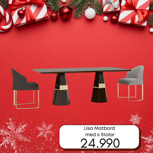 طاولة طعام ليزا مع 6 كراسي