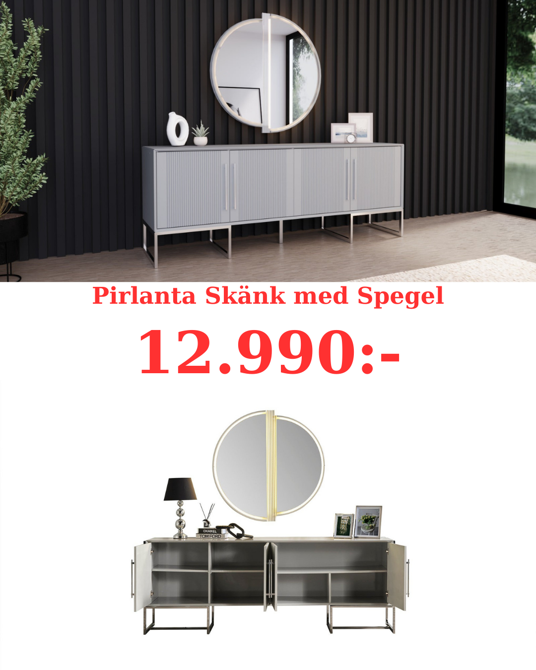 Pirlanta Skänk med Spegel