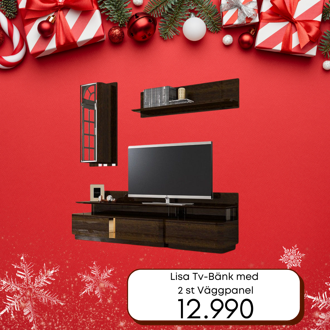 Lisa Tv-Bänk med 2 st Väggpanel