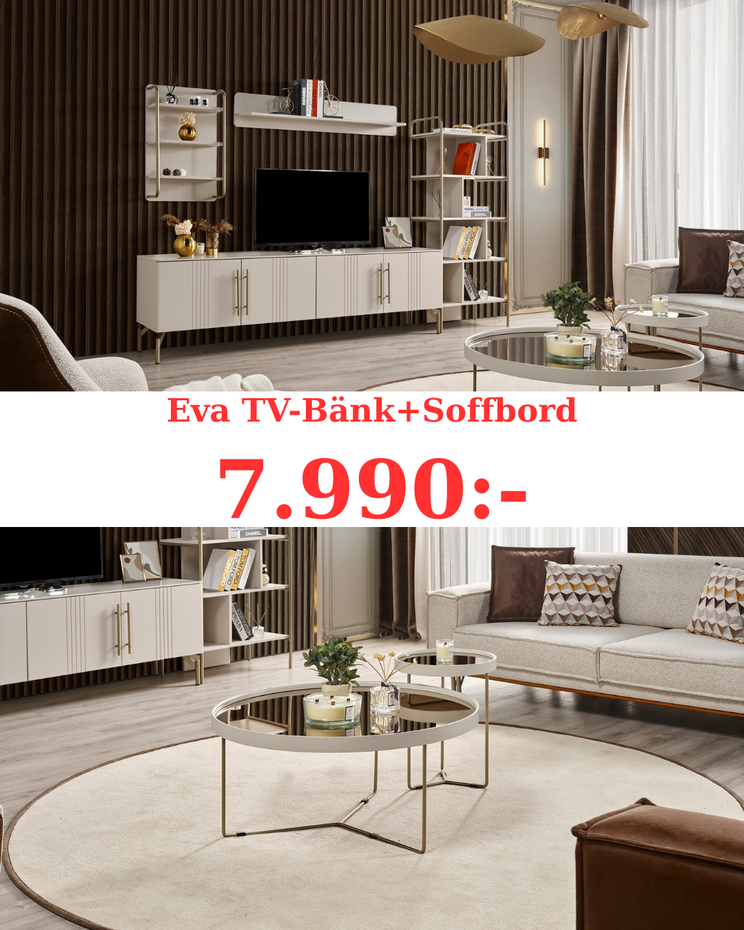 Eva TV-Bänk+Soffbord