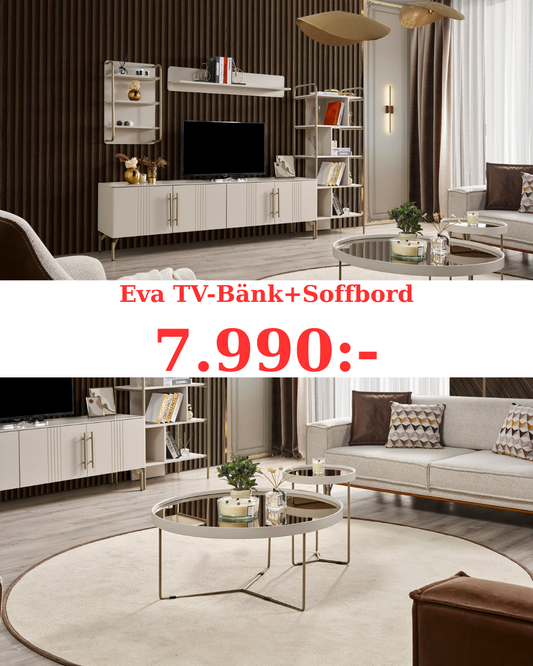 Eva TV-Bänk+Soffbord