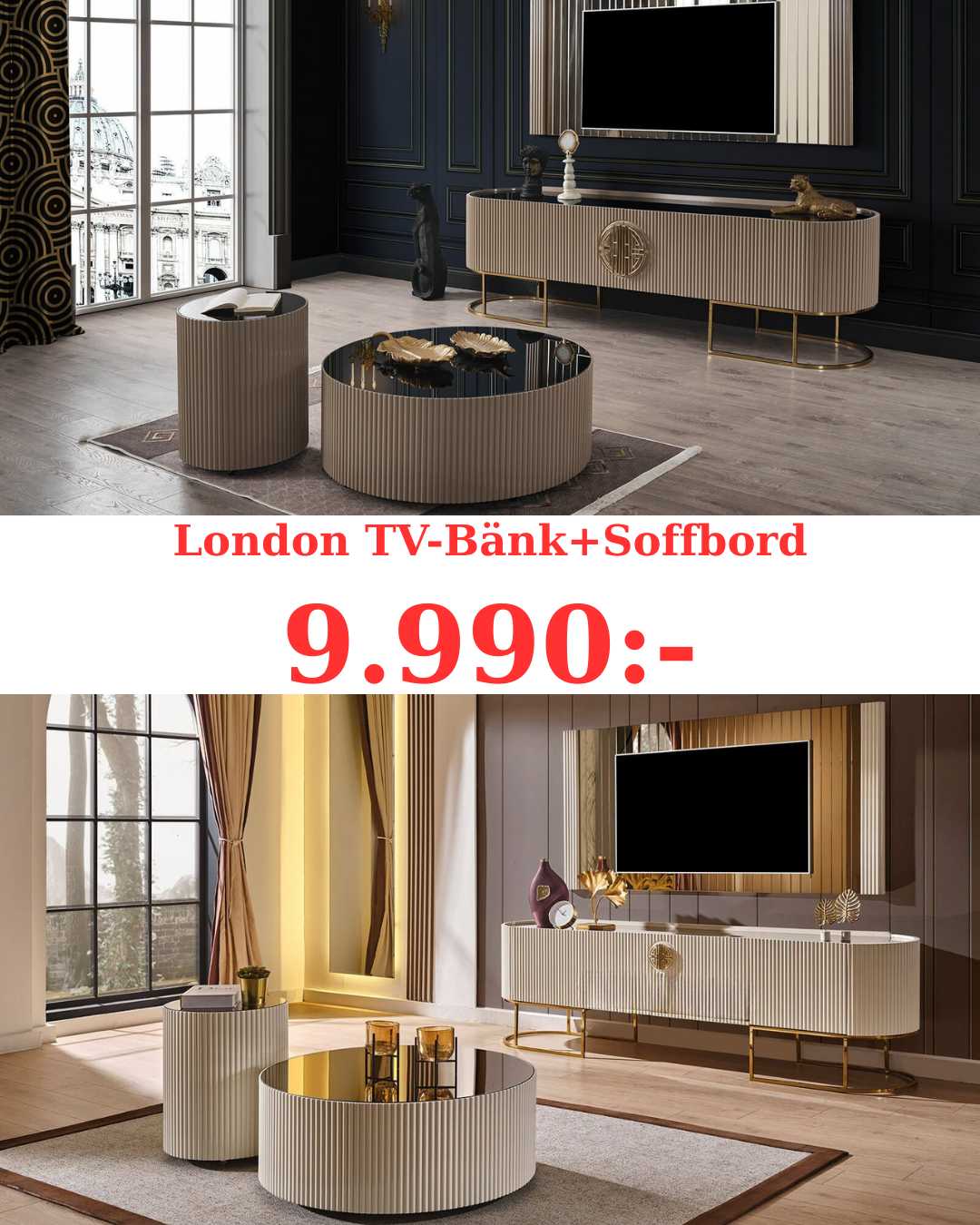 London TV-Bänk + Soffbord