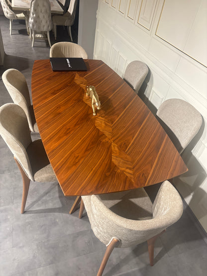 Nills Viera Matgrupp - Matbord med 6 St Stolar