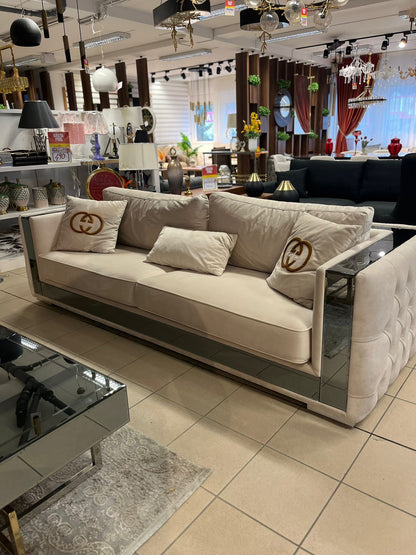 Gcc 3+1 Soffgrupp - Beige med Spegel