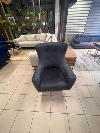 Tesla 3+1 Soffgrupp - Antracit Grå med Svart Ben