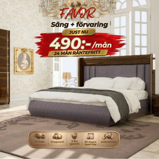 ⭐ FAVOR Bed with storage inkl. mattress ⏳ Begränsat antal | 3 kvar-160*200cm