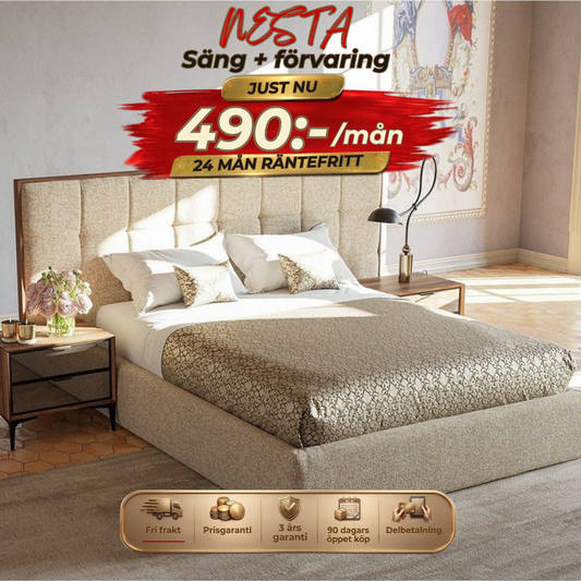 ⭐ NESTA Säng med förvaring + madrass ⏳ Begränsat antal | 3 kvar-160*200cm